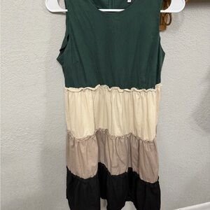 TCEC Deep Green Sleeveless Dress